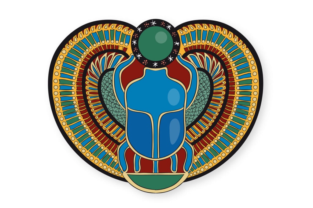 Ancient Egyptian scarab beetle coloring pages