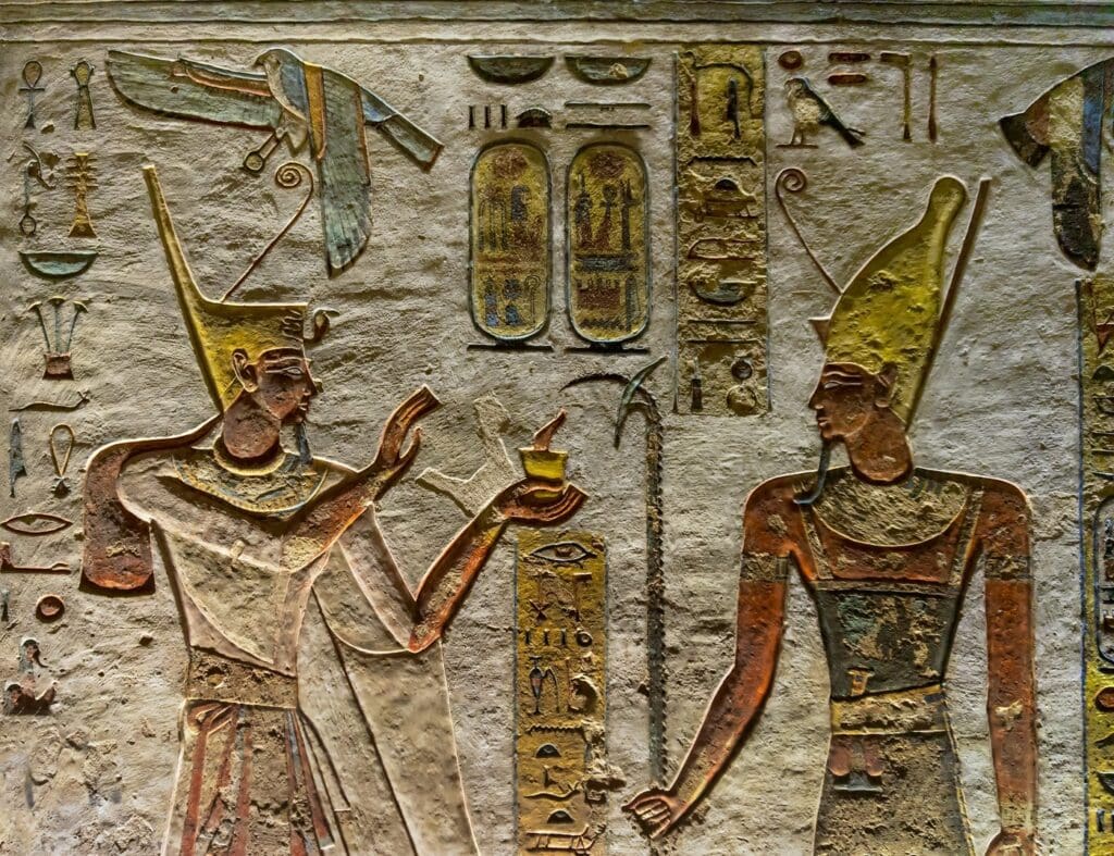 Ancient Egyptian wall art