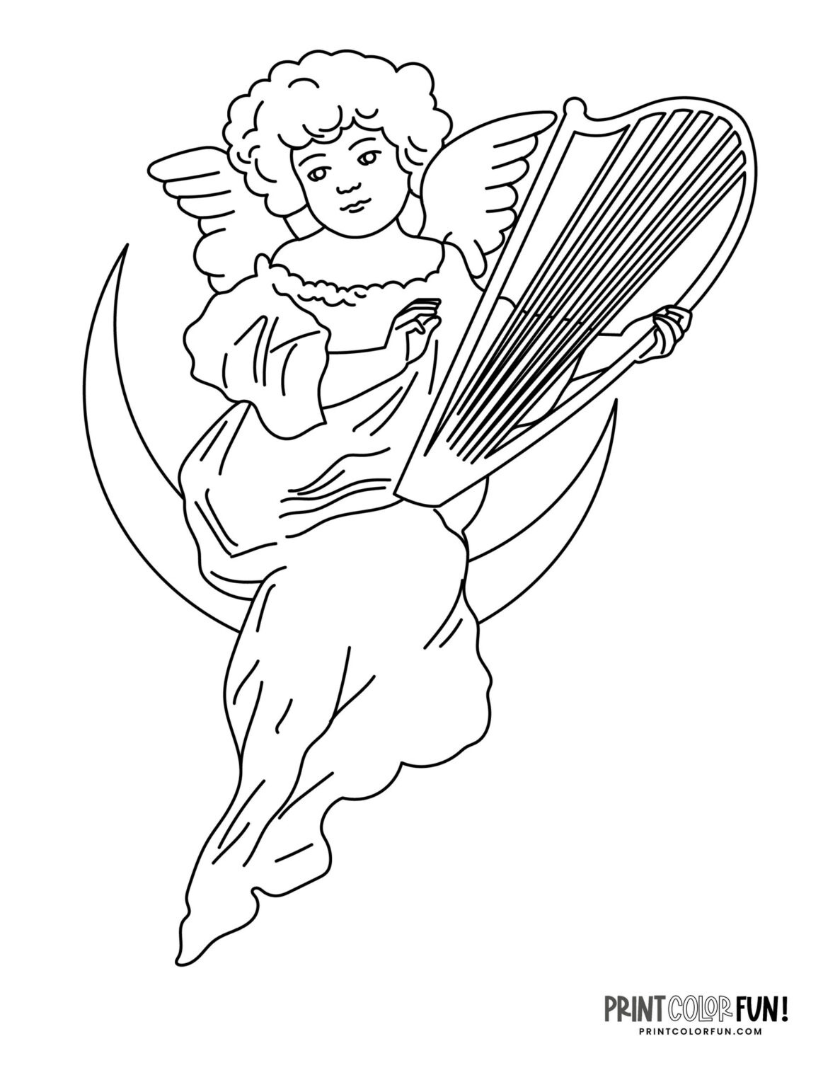 Angel clipart & coloring pages, plus 10 heavenly crafts & activities ...