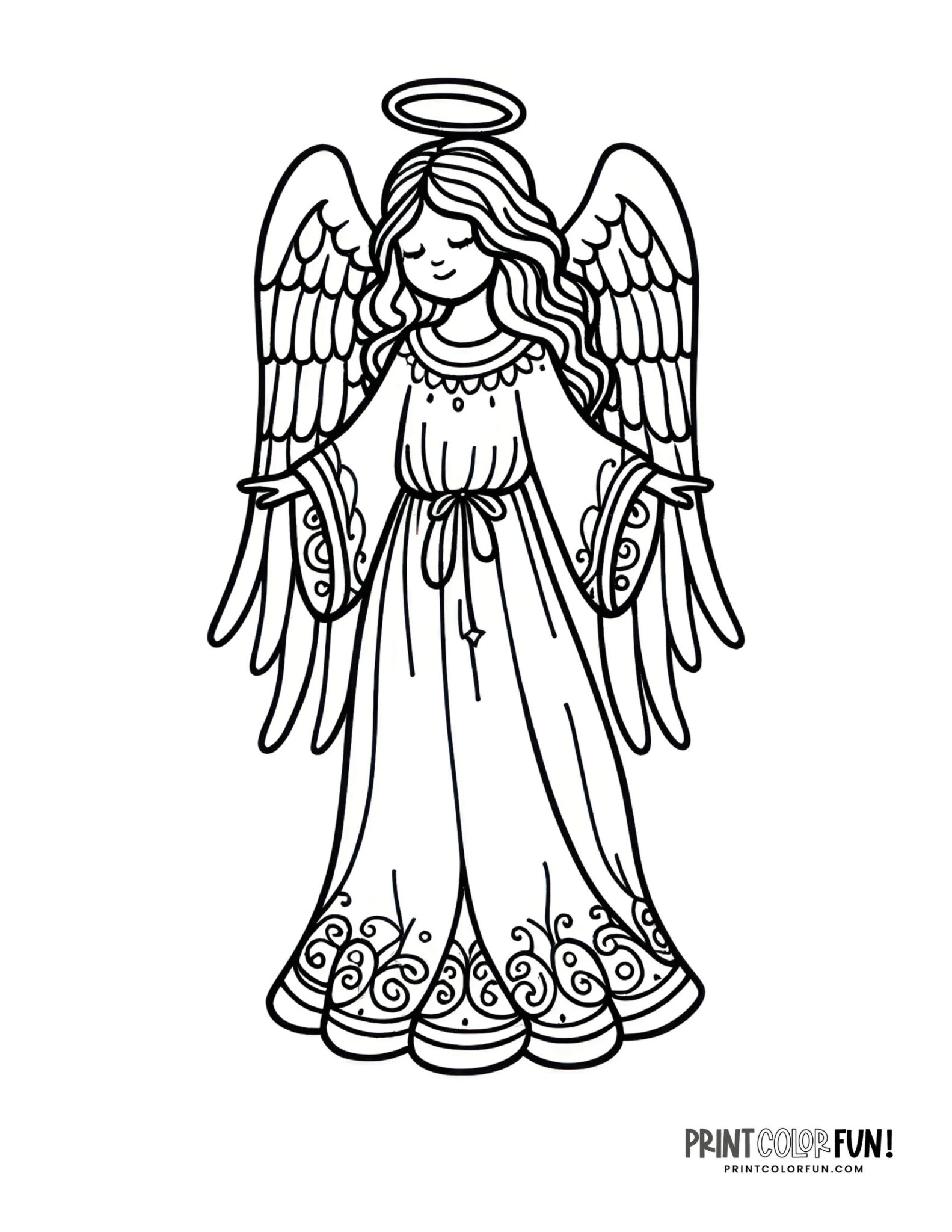 Angel clipart & coloring pages, plus 10 heavenly crafts & activities ...