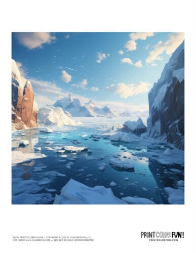 Antarctica clipart scene backdrop from PrintColorFun com (5)