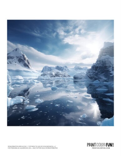 Antarctica clipart scene backdrop from PrintColorFun com (6)