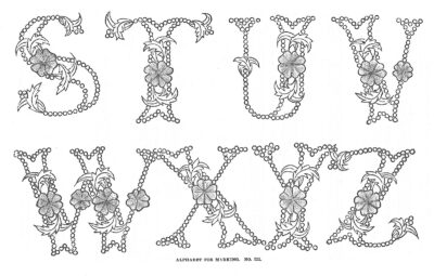 crafty printable vintage alphabet beautiful lettering from the 1800s print color fun