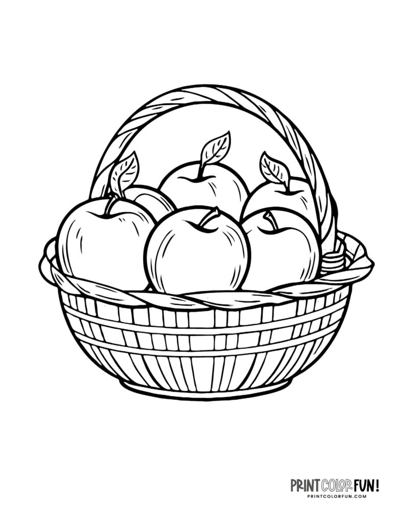 23 apple clipart & coloring pages to celebrate the autumn apple season ...