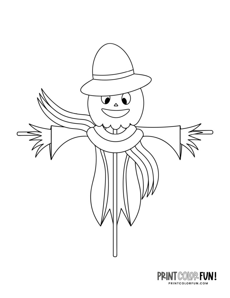 14 scarecrow coloring pages + crafts &amp; learning activities to unlock ...