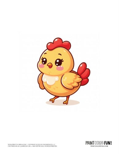 Baby chick color clipart from PrintColorFun com 1