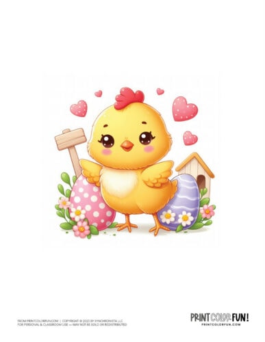 Baby chick color clipart from PrintColorFun com 4