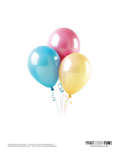 Baby shower balloon clipart from PrintColorFun com