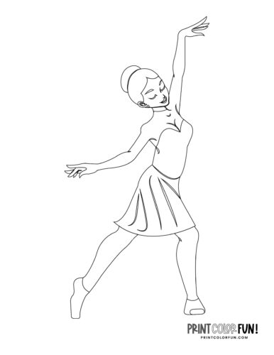 Ballerina coloring page printable