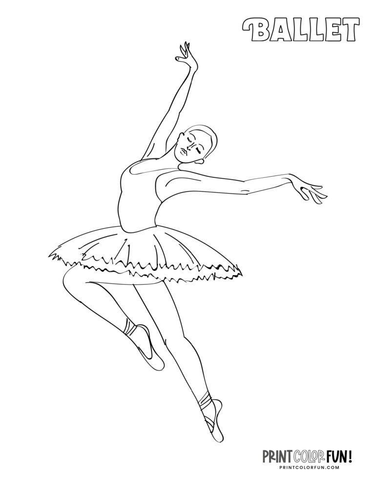 6 beautiful ballerina coloring pages Print Color Fun!