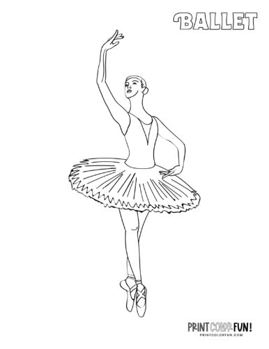 Ballerina coloring pages