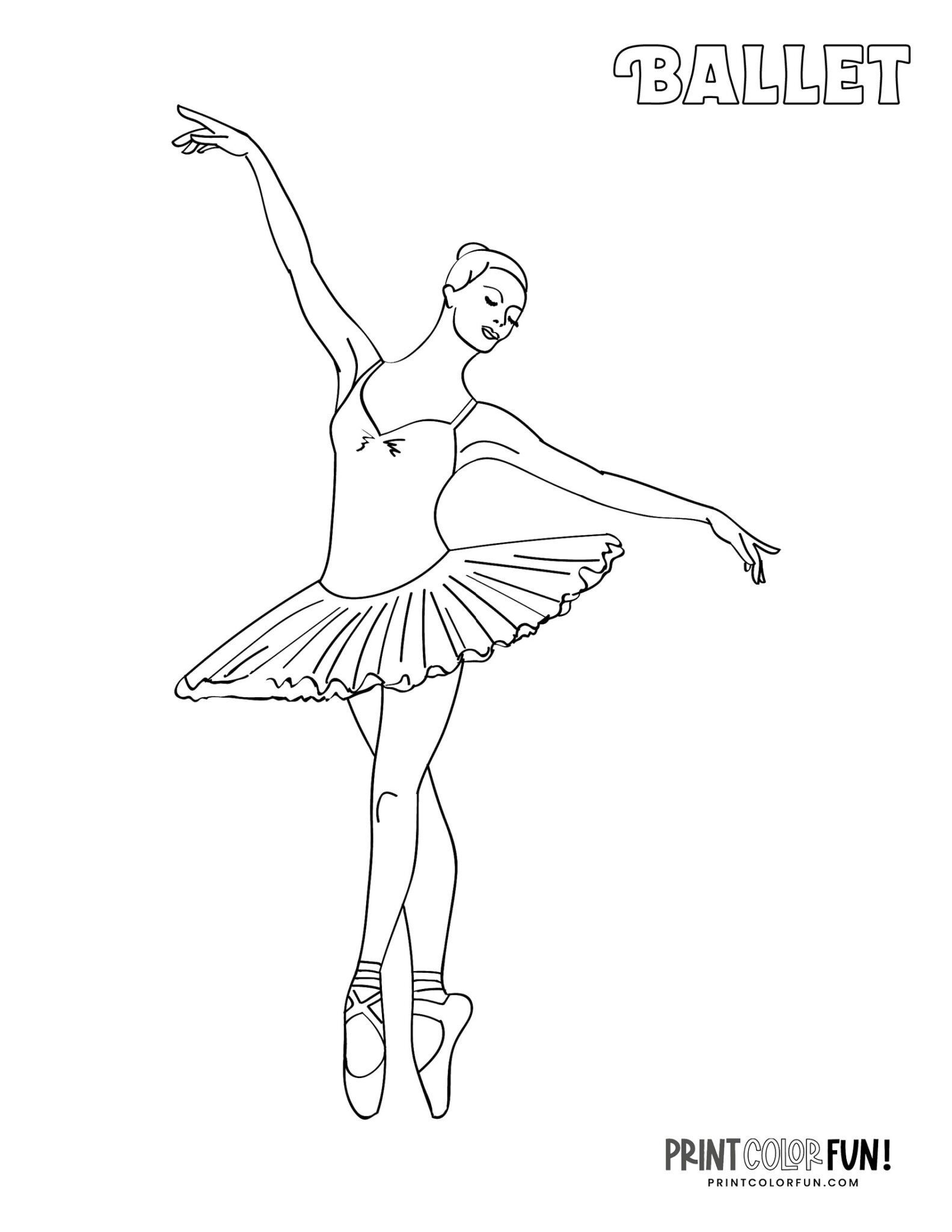 Ballerina Printable Coloring Pages