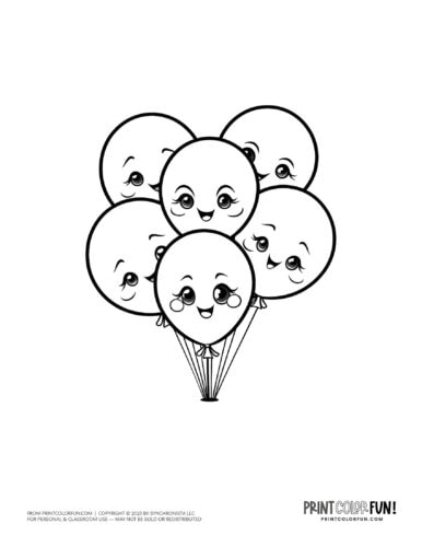 Balloon coloring pages clipart from PrintColorFun com (1)