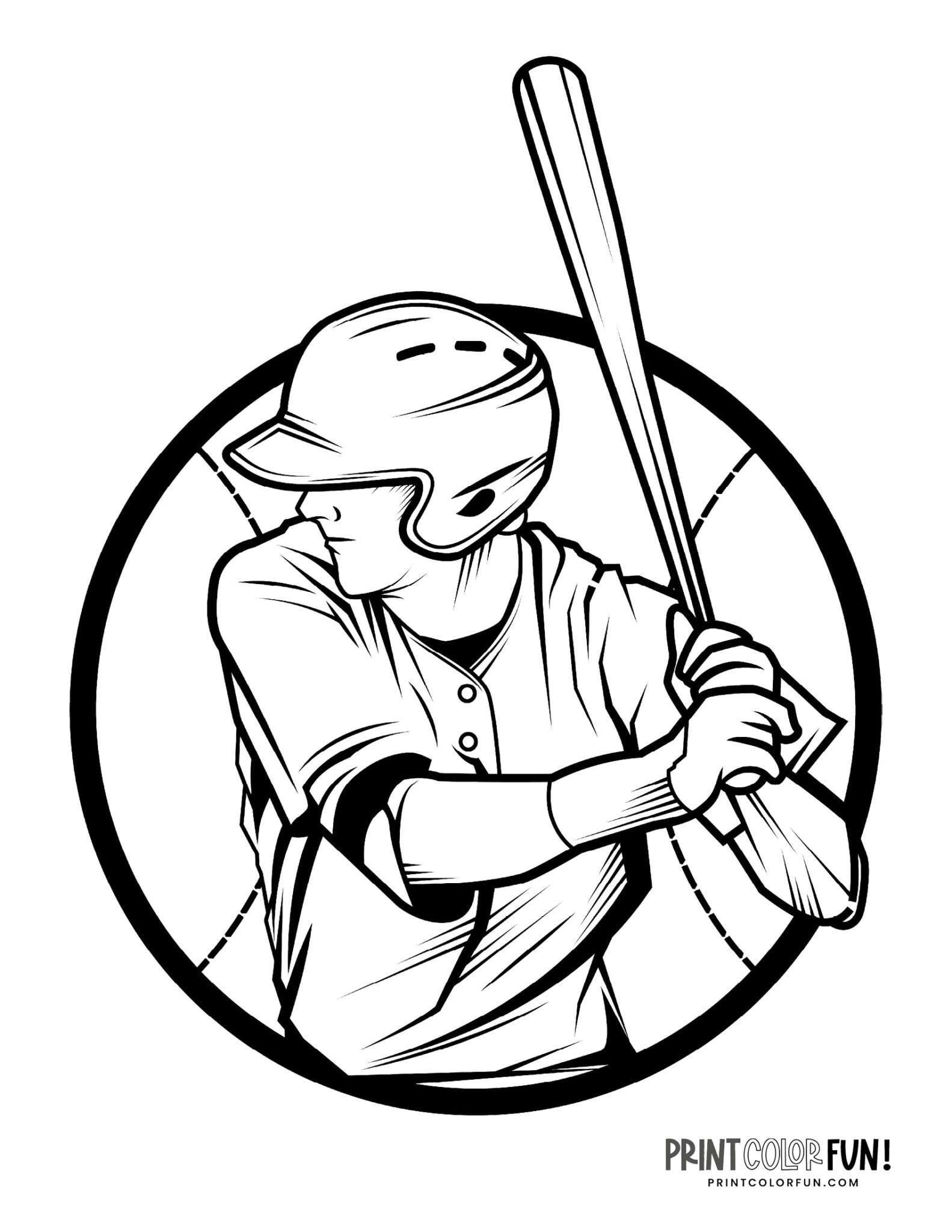 16 Baseball Player Coloring Pages Clipart Free Sports Printables At PrintColorFun