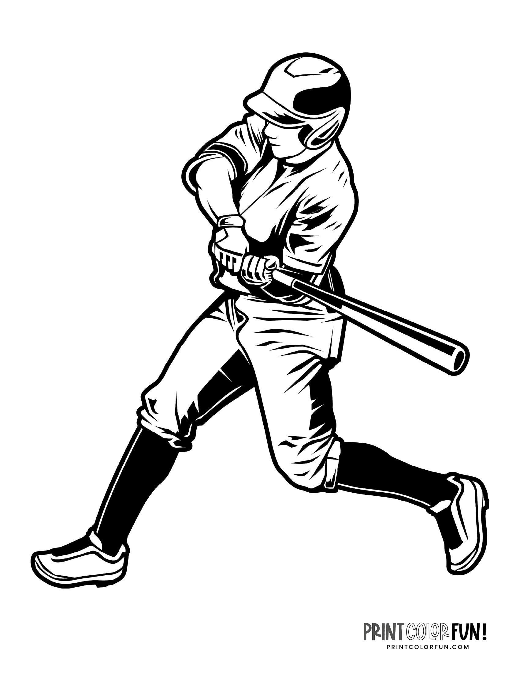 14 baseball player coloring pages Free sports printables Print Color