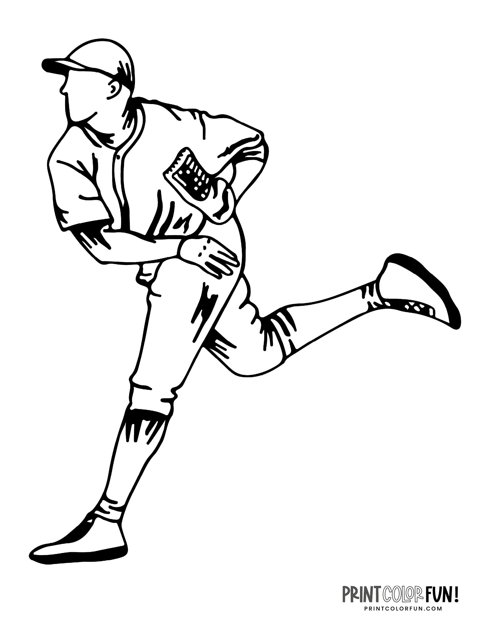 14 baseball player coloring pages Free sports printables