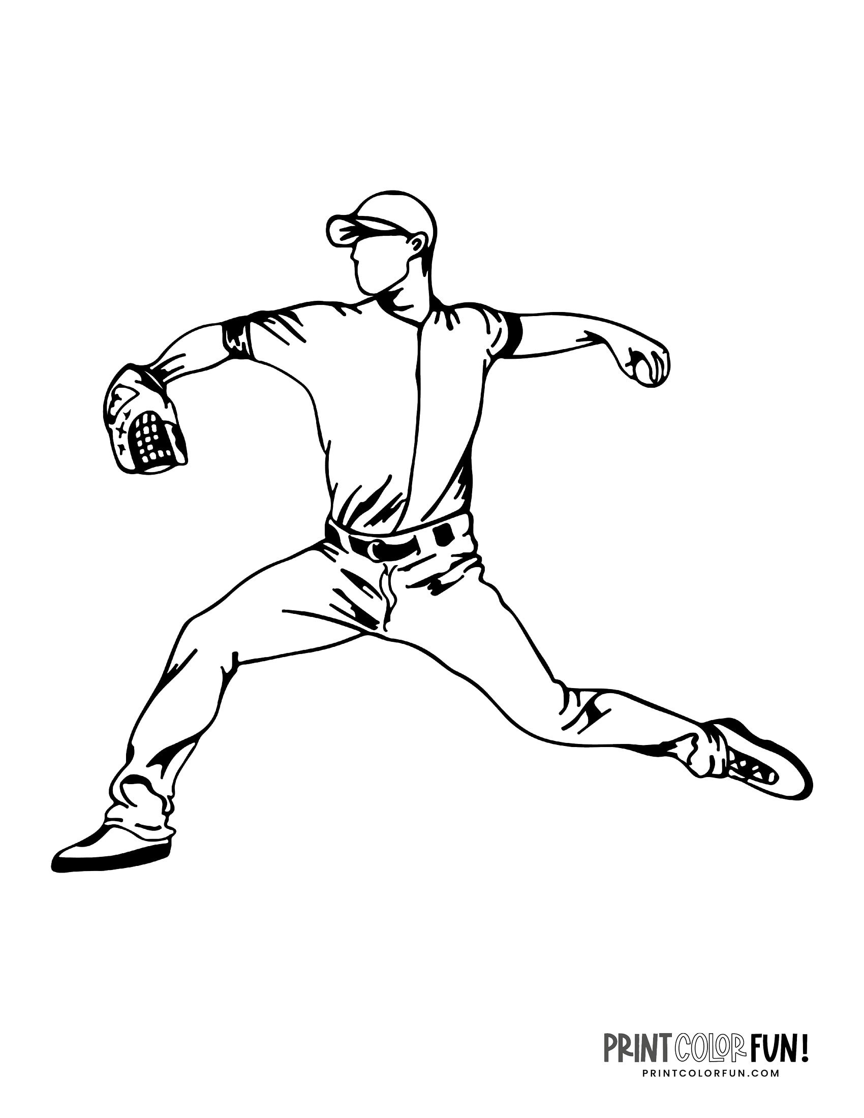 14 baseball player coloring pages Free sports printables