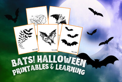 Bat coloring pages, crafts and more for Halloween learning fun from PrintColorFun com