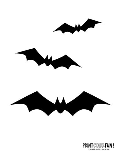 Bat silhouettes - stencils (2)