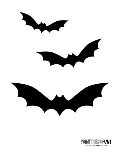 Bat silhouettes - stencils (3)