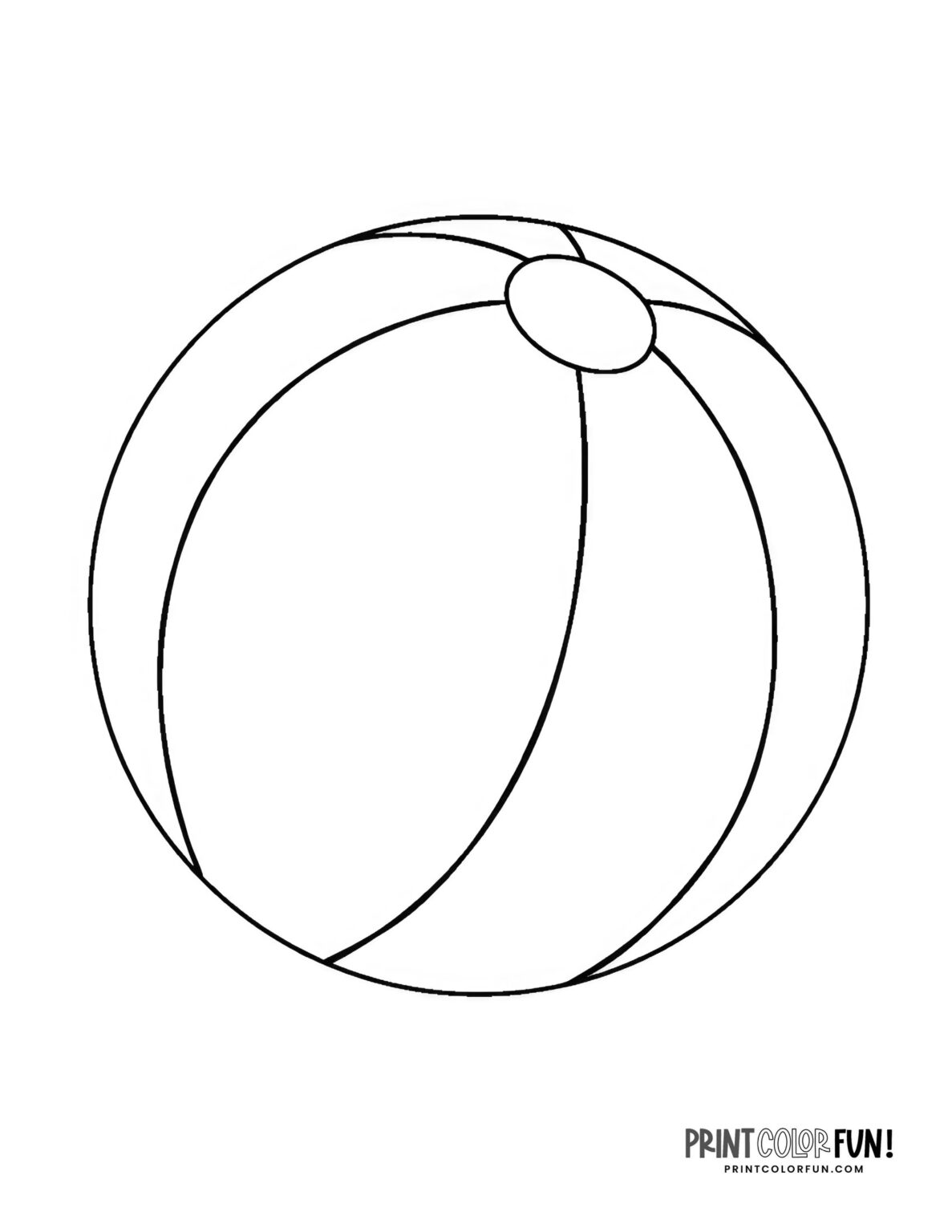 Beach ball coloring pages & clipart, at PrintColorFun.com