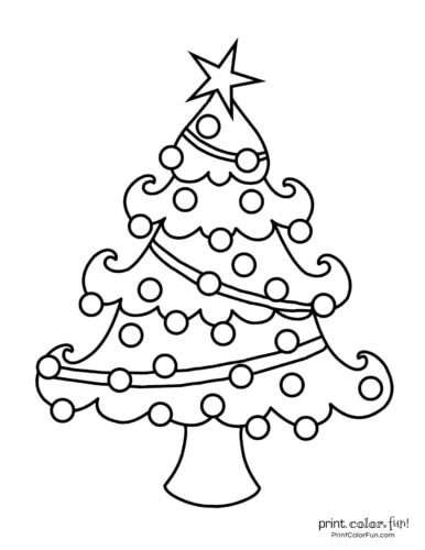 christmas coloring tree