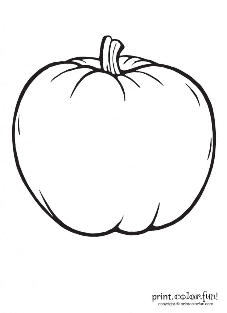 A big blank pumpkin to color 1.