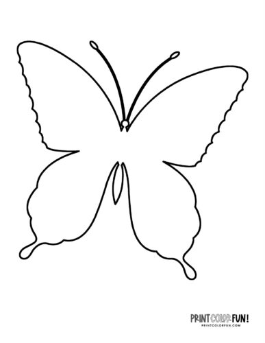 Big butterfly outline coloring page - PrintColorFun com