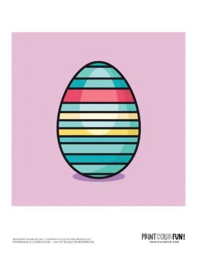 Big colorful decorated Easter egg clipart from PrintColorFun com (12)
