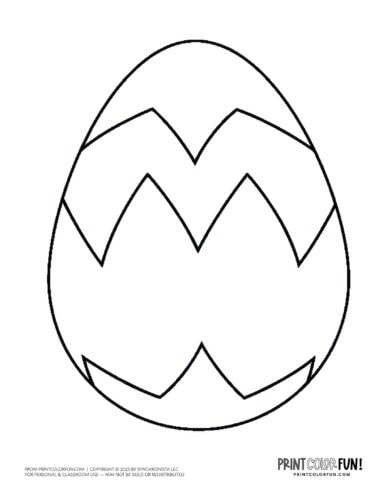 Big decorated Easter egg coloring page clipart from PrintColorFun com (12)