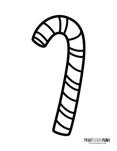 Big striped candy cane clipart coloring page at PrintColorFun com