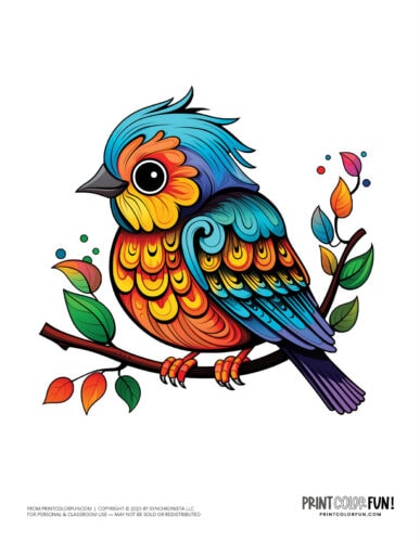 Bird color clipart from PrintColorFun com 02