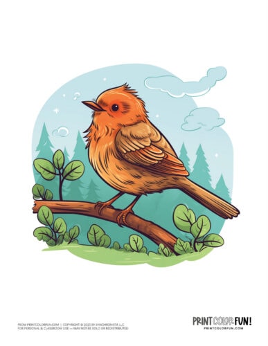 Bird color clipart from PrintColorFun com 05