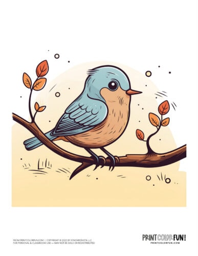 Bird color clipart from PrintColorFun com 09