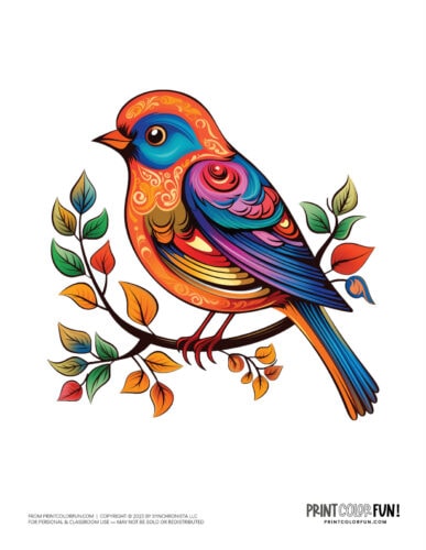 Bird color clipart from PrintColorFun com 22