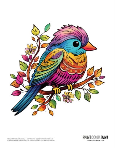 Bird color clipart from PrintColorFun com 23