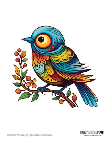 Bird color clipart from PrintColorFun com 24