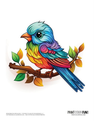 Bird color clipart from PrintColorFun com 25