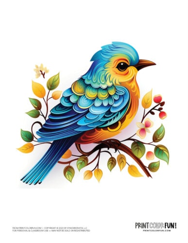 Bird color clipart from PrintColorFun com 26