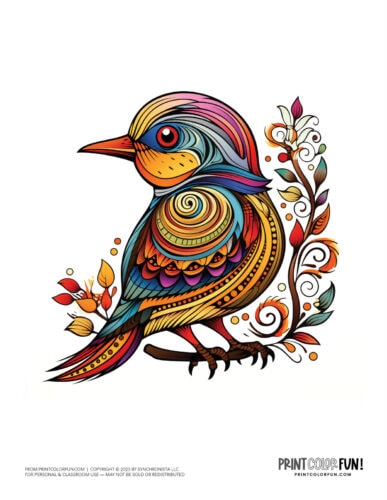 Bird color clipart from PrintColorFun com 27