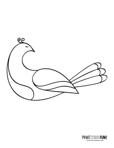 Bird coloring page clipart from PrintColorFun com 08