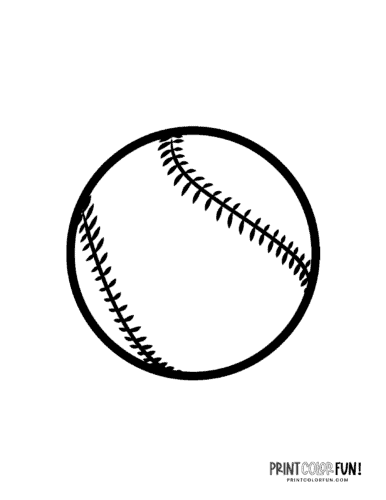 Black and white baseball coloring page (2)