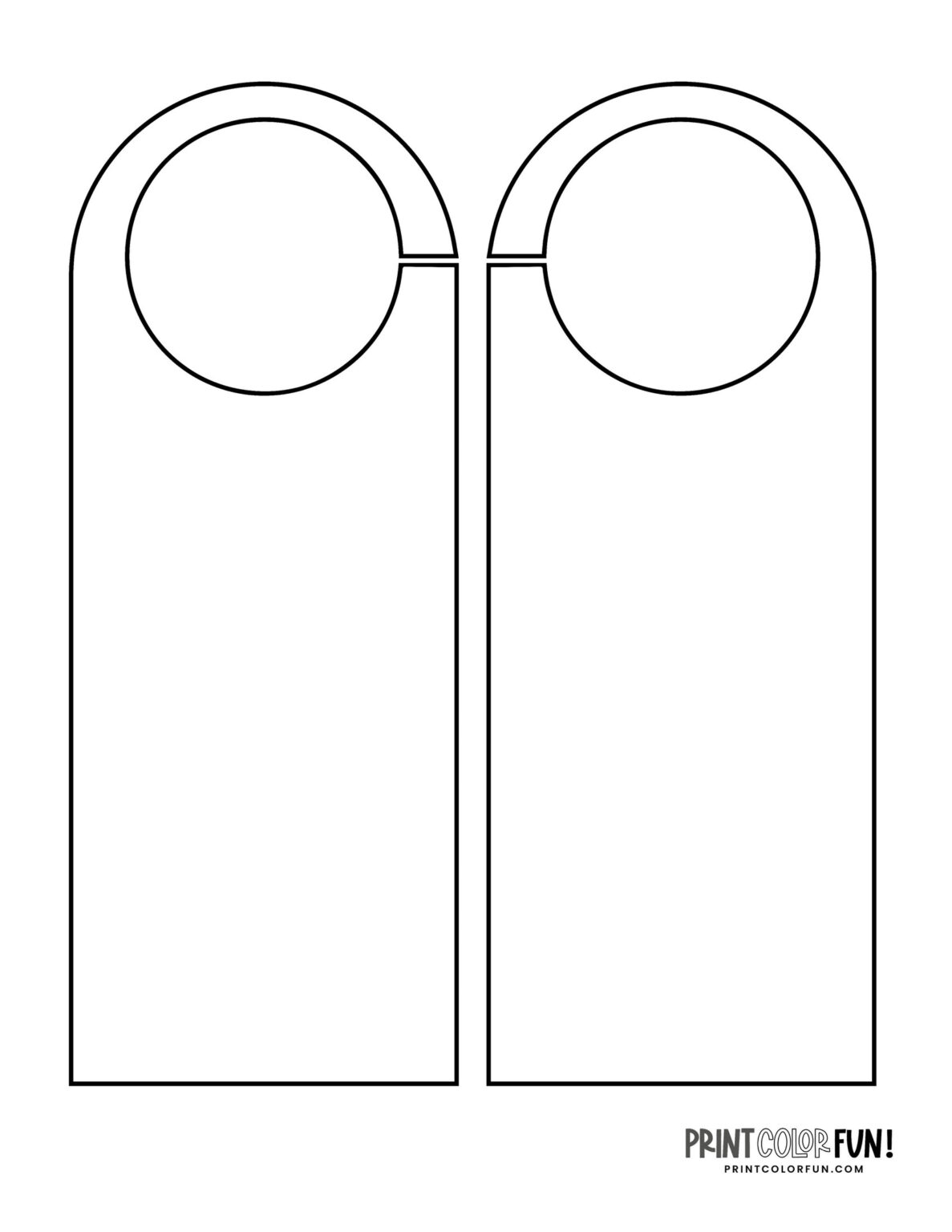Blank door hanger template printables: 10 fun facts + craft ideas ...