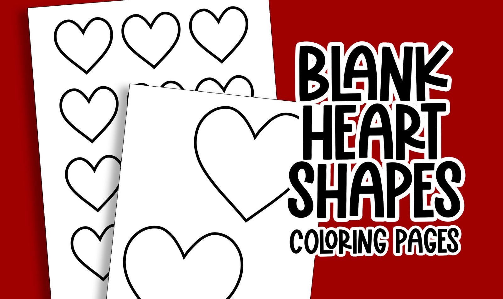Blank heart shape coloring pages