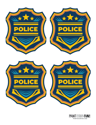 police badge coloring pages