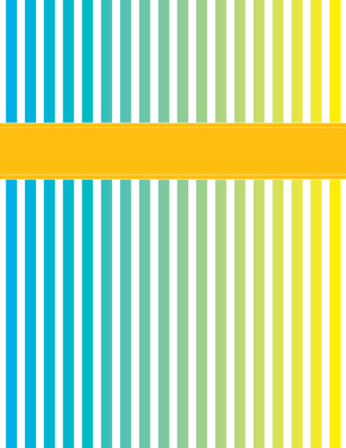 Blue and yellow gradient stripes binder cover from PrintColorFun com (back)