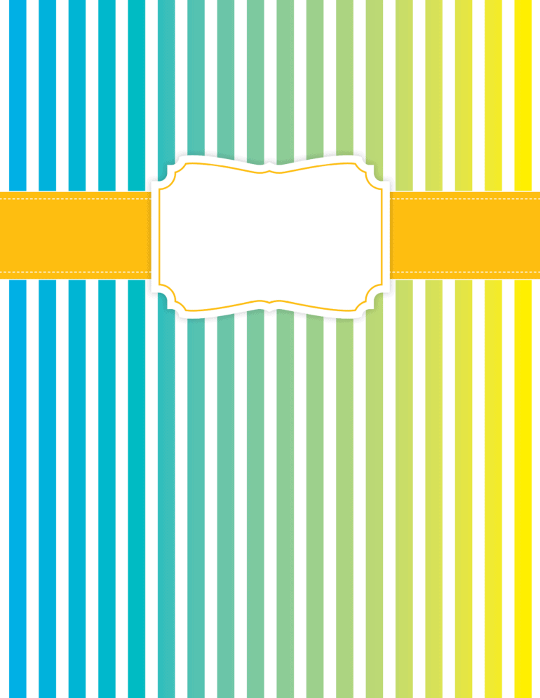 Printable binder covers: 12 free colorful sets with matching front ...