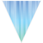 Blue zig-zag party decoration flag