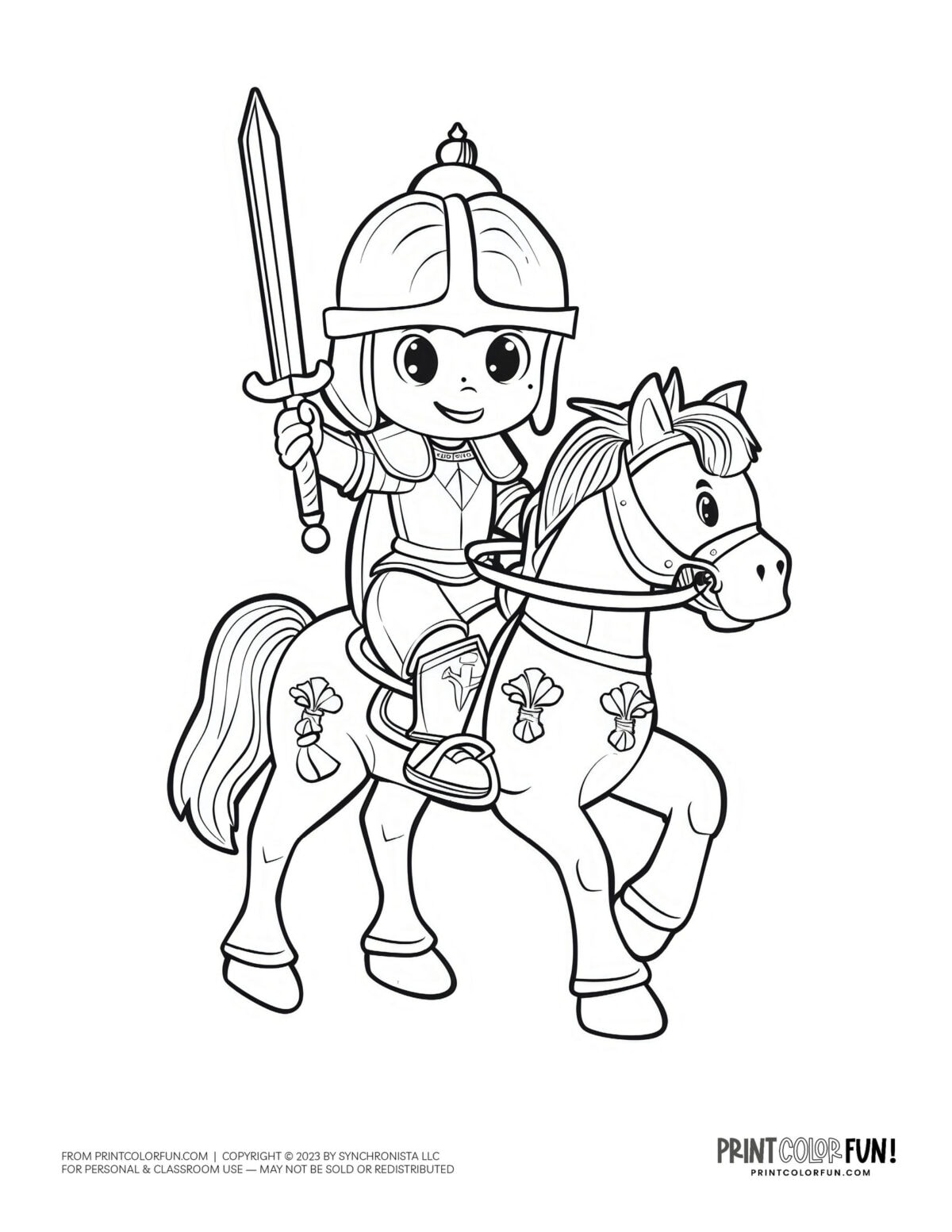 11 knight clipart drawings &amp; coloring pages: Royal protectors in armor ...
