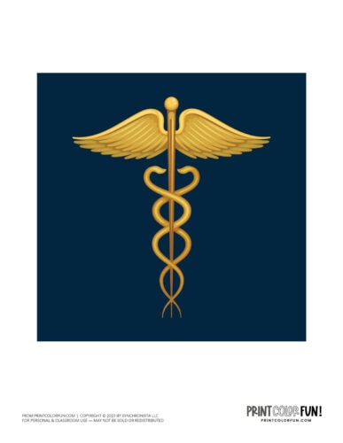 Caduceus medical symbol from PrintColorFun com (1)